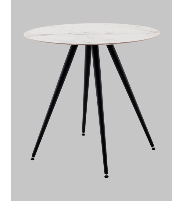 Стол Ники круглый столешница керамика Ice Jade 800