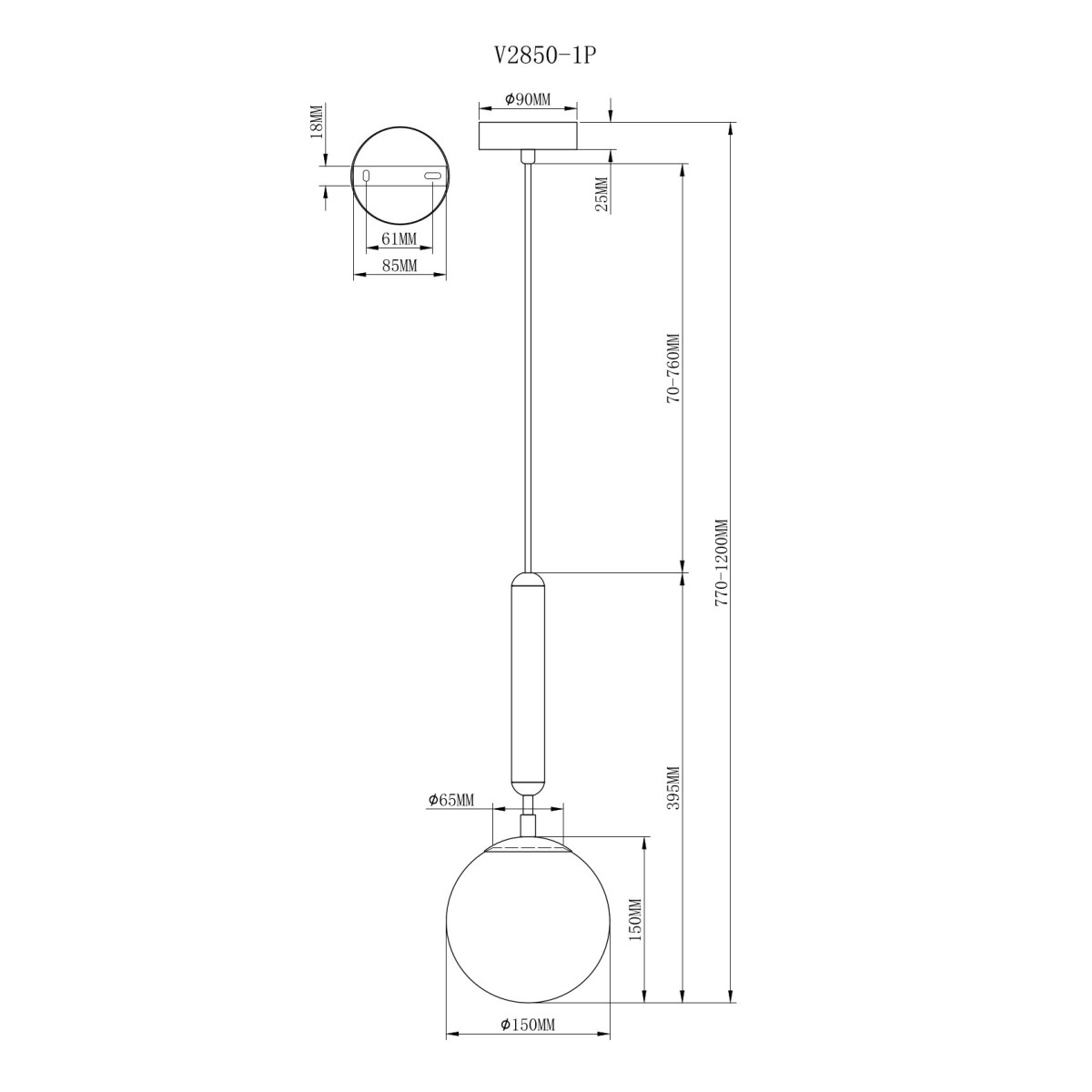 Подвесной светильник Moderli V2850-1P Host