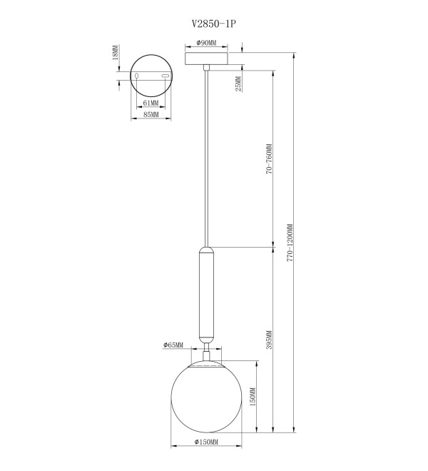 Подвесной светильник Moderli V2850-1P Host