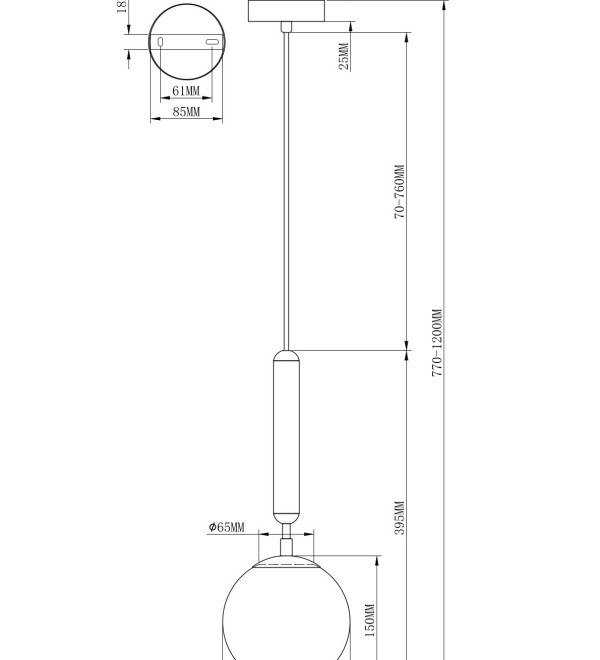 Подвесной светильник Moderli V2850-1P Host