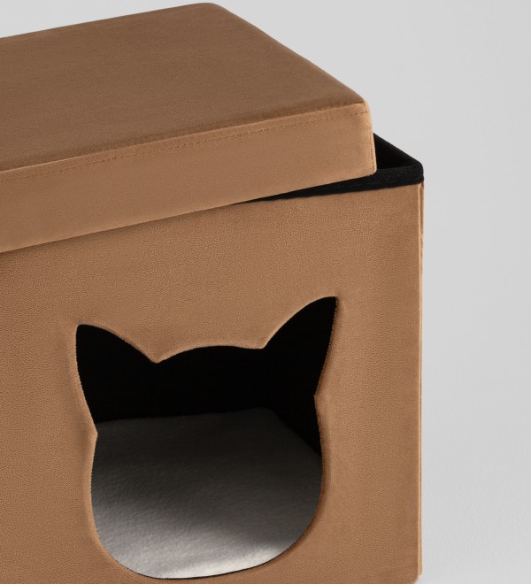 Пуф складной с ящиком Store Pet коричневый