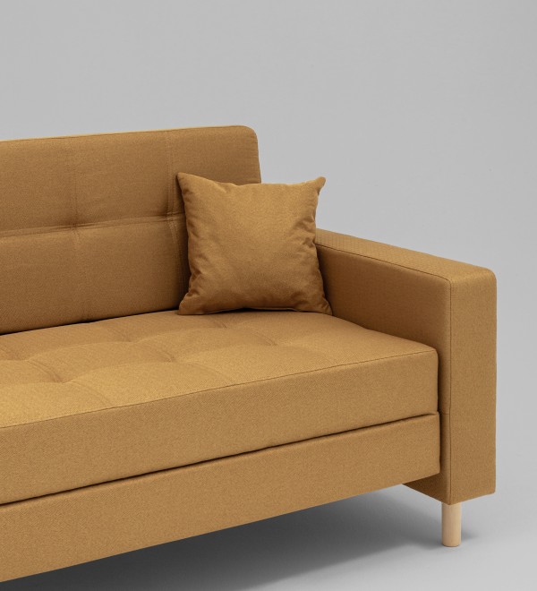 Диван-кровать Фрайдей рогожка горчичный