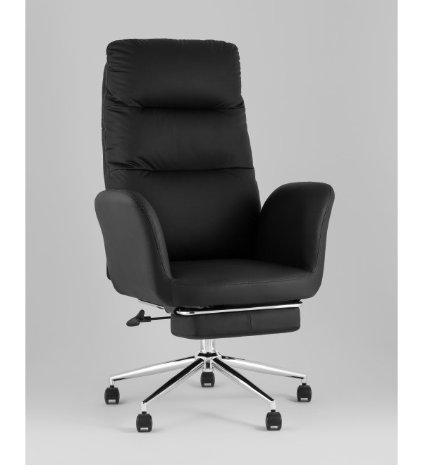 Кресло руководителя TopChairs Solid NC с оттоманкой черный