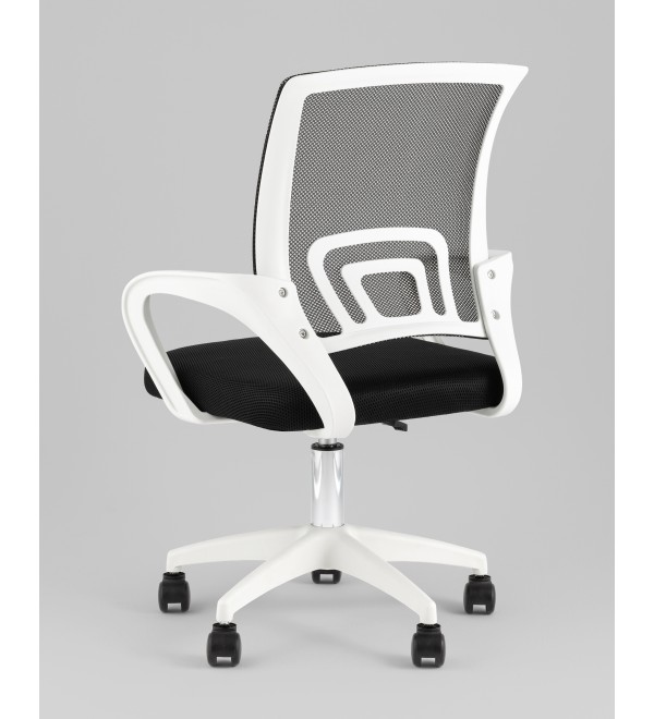 Кресло офисное TopChairs Simple SN черный пластик белый