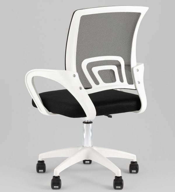 Кресло офисное TopChairs Simple SN черный пластик белый