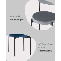 Стул Бриф NEW велюр синий