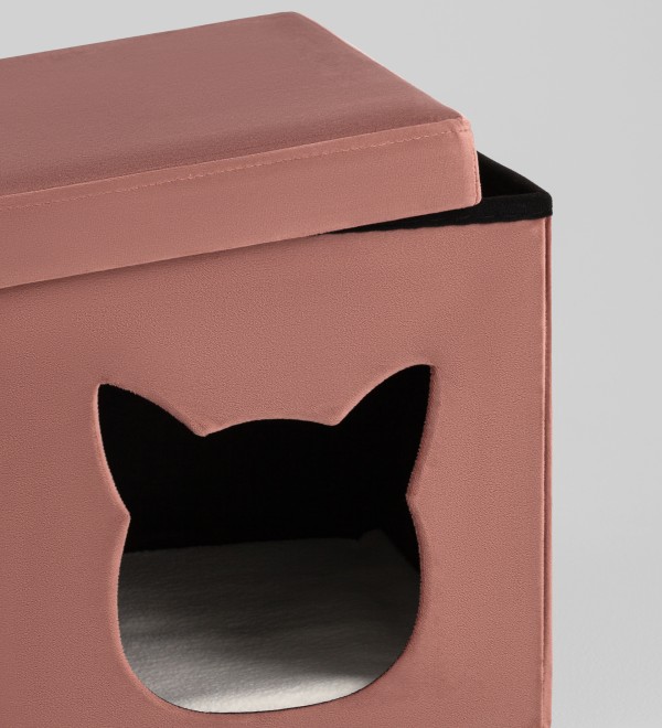 Пуф складной с ящиком Store Pet розовый