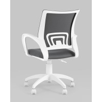 Кресло офисное Topchairs ST-BASIC-W серая ткань крестовина белый пластик