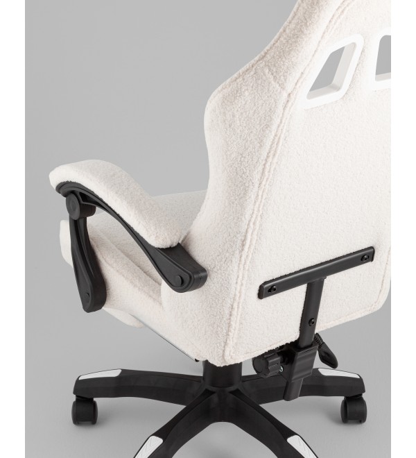 Кресло спортивное TopChairs MG-7019 букле белый