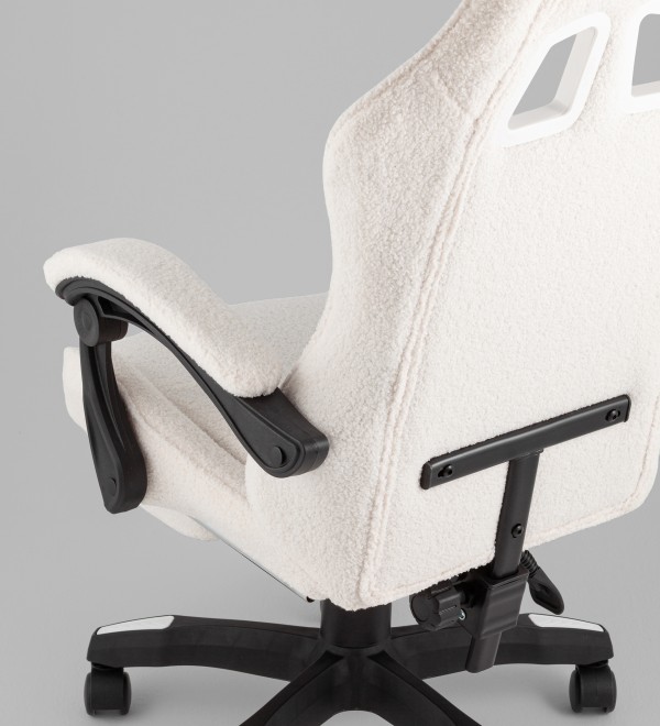 Кресло спортивное TopChairs MG-7019 букле белый
