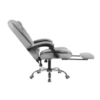 Кресло руководителя TopChairs President NEW серое в ткани