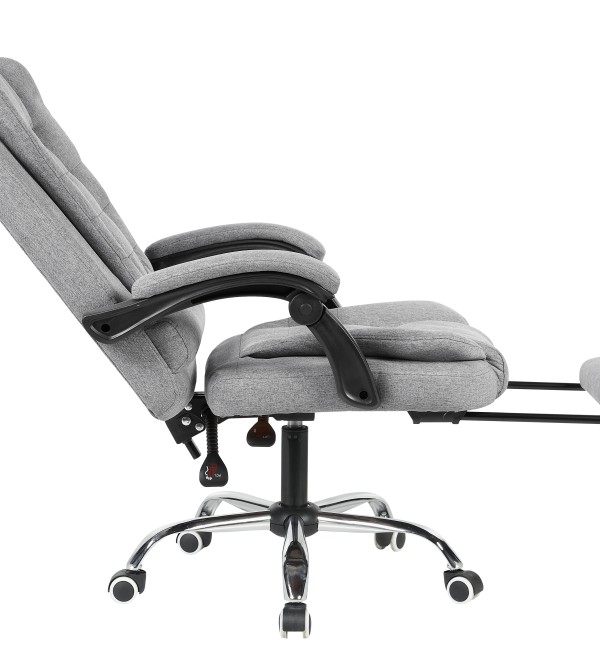 Кресло руководителя TopChairs President NEW серое в ткани