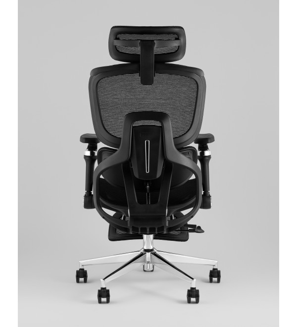 Кресло офисное TopChairs Prodigy с оттоманкой черный