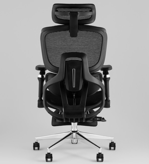 Кресло офисное TopChairs Prodigy с оттоманкой черный