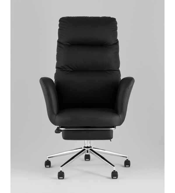 Кресло руководителя TopChairs Solid NC с оттоманкой черный