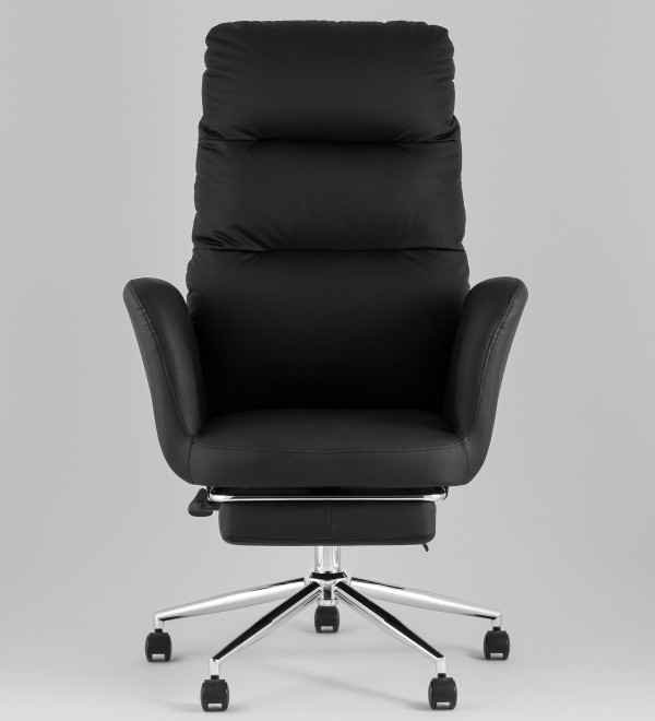 Кресло руководителя TopChairs Solid NC с оттоманкой черный
