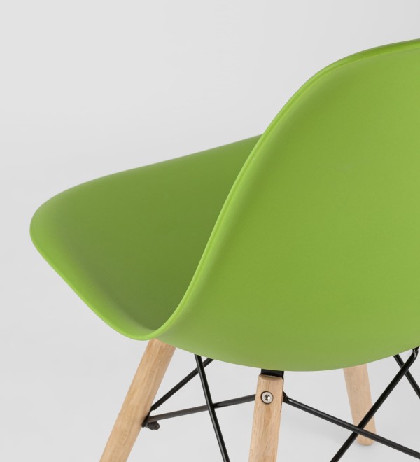 Стул Eames Style DSW зеленый (разборный каркас)
