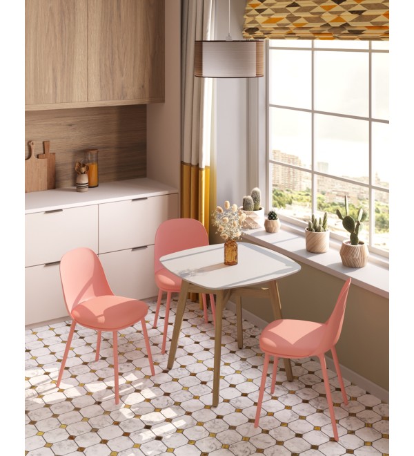 Стол обеденный Target 80*80 белый ножки массив бука