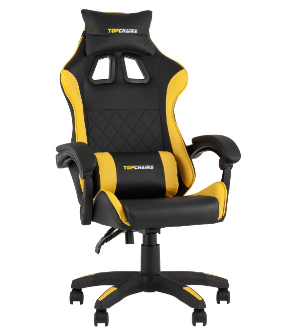 Кресло спортивное TopChairs MG-7043 черно-жёлтый