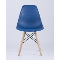 Стул Eames Style DSW синий x4 (разборный каркас)