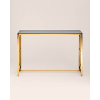 Консоль БРУКЛИН 115*30 золото стекло smoke