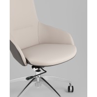 Кресло руководителя TopChairs Soulo светло-серый, серый