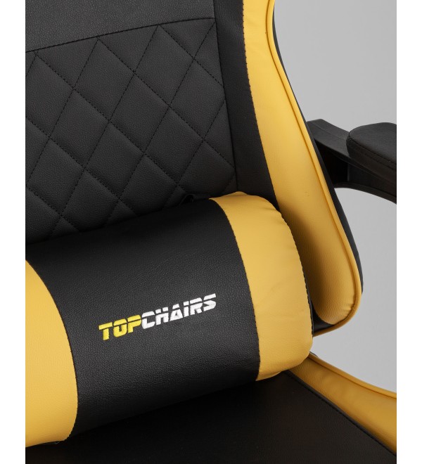 Кресло спортивное TopChairs MG-7043 черно-жёлтый