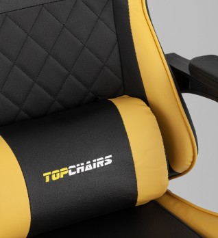 Кресло спортивное TopChairs MG-7043 черно-жёлтый
