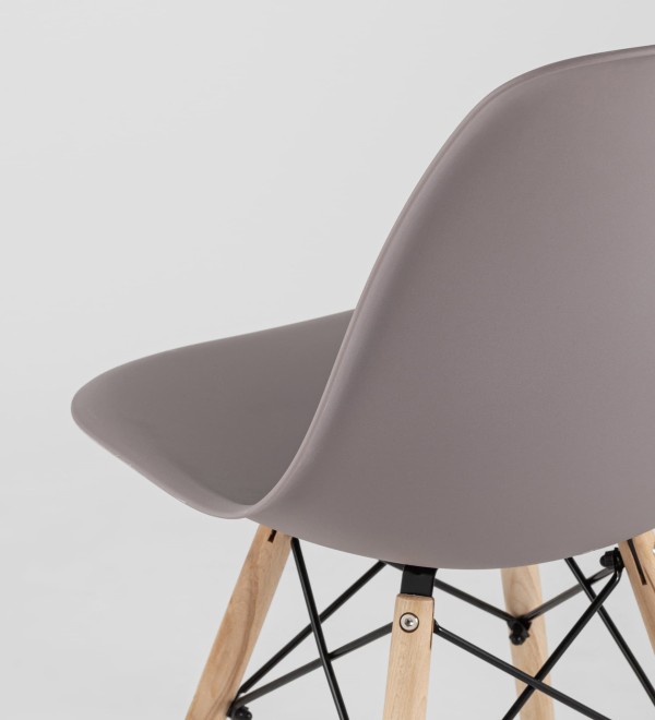 Стул Eames Style DSW темно-серый (разборный каркас)