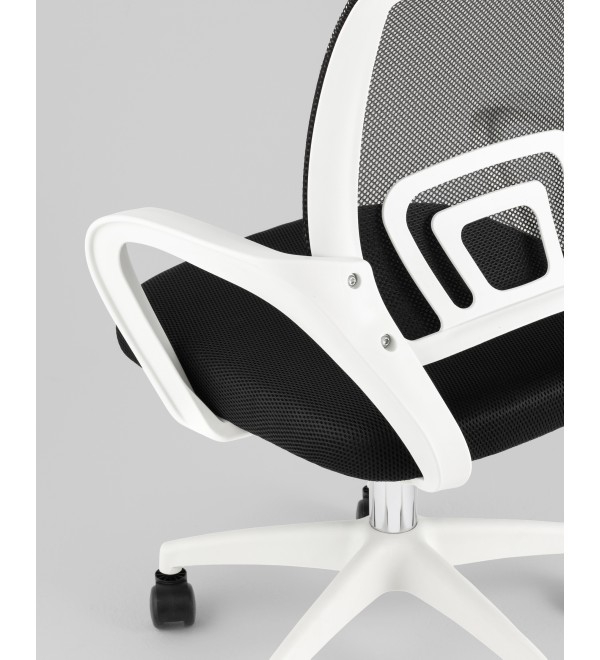 Кресло офисное TopChairs Simple SN черный пластик белый