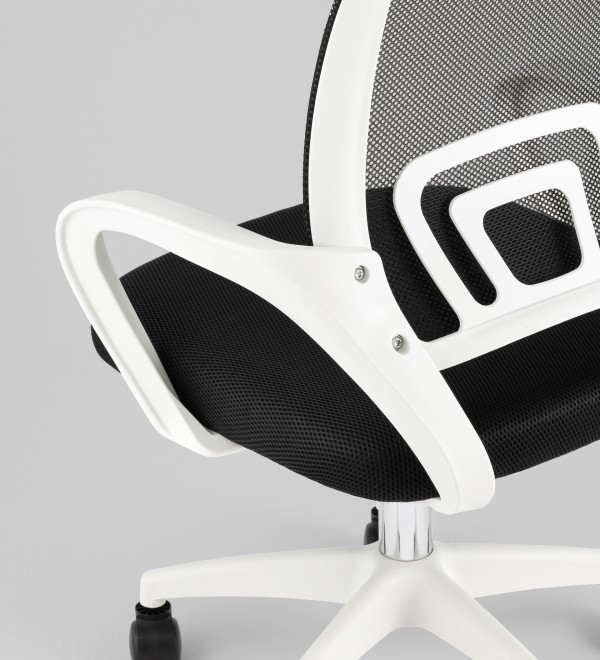 Кресло офисное TopChairs Simple SN черный пластик белый