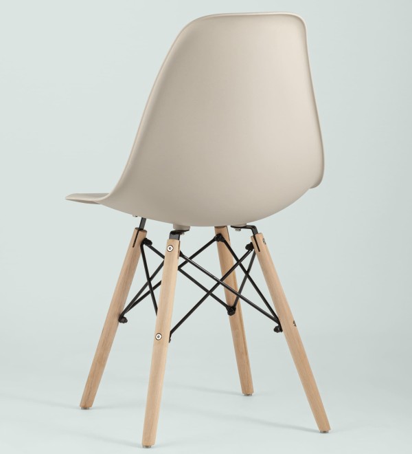 Стул Eames Style DSW бежевый x4 (разборный каркас)