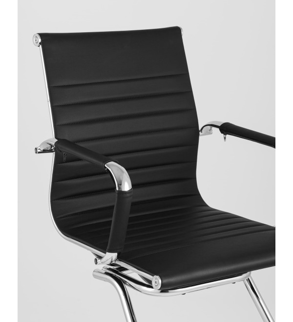 Кресло для посетителей TopChairs Visit черное 2 шт.