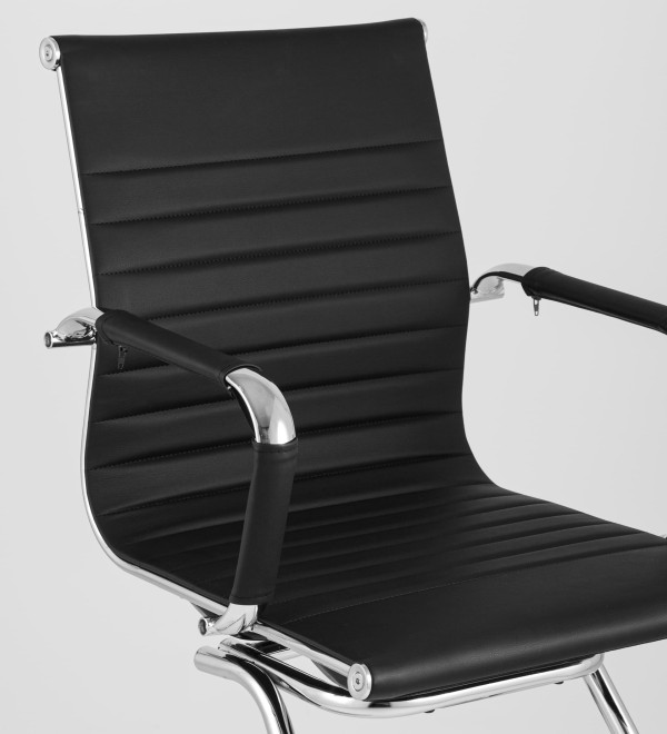 Кресло для посетителей TopChairs Visit черное 2 шт.