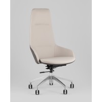 Кресло руководителя TopChairs Soulo светло-серый, серый