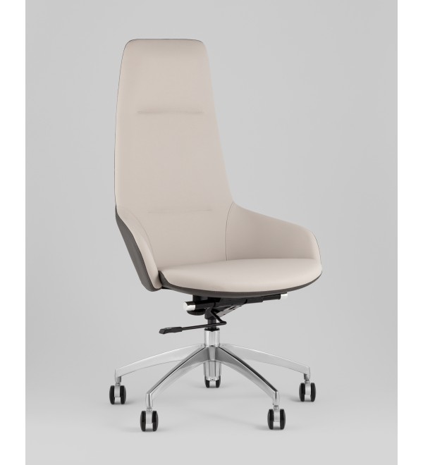 Кресло руководителя TopChairs Soulo светло-серый, серый
