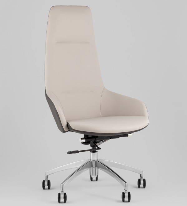 Кресло руководителя TopChairs Soulo светло-серый, серый