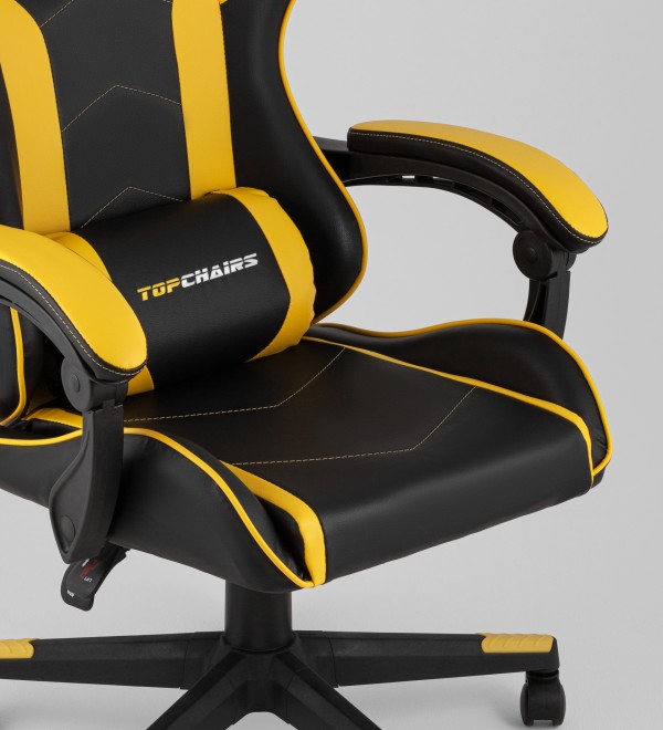 Кресло спортивное TopChairs Shadow черно-желтый