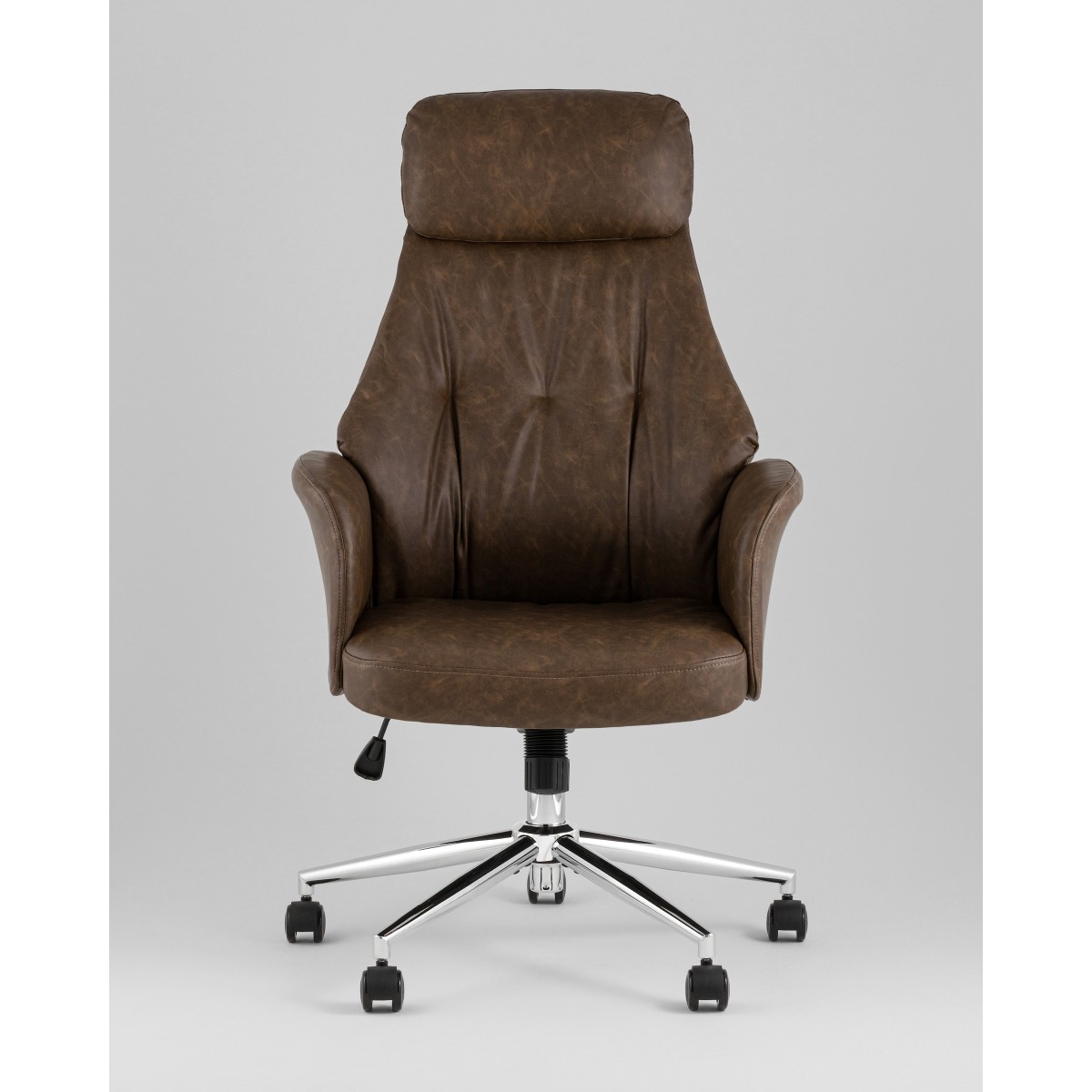 Кресло офисное TopChairs Neoma коричневый экокожа