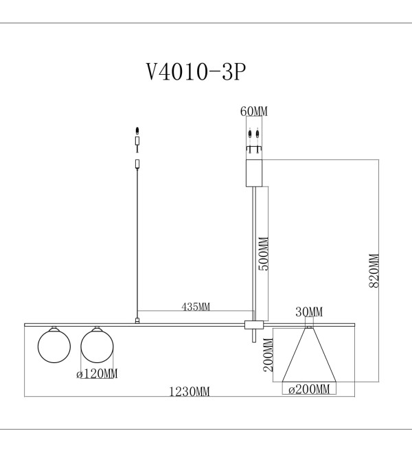 Подвесной светильник Moderli V4010-3P Holly