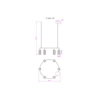 Люстра подвесная Moderli V11602-6P Cora