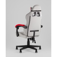 Кресло спортивное TopChairs Phantom ткань серо-красный