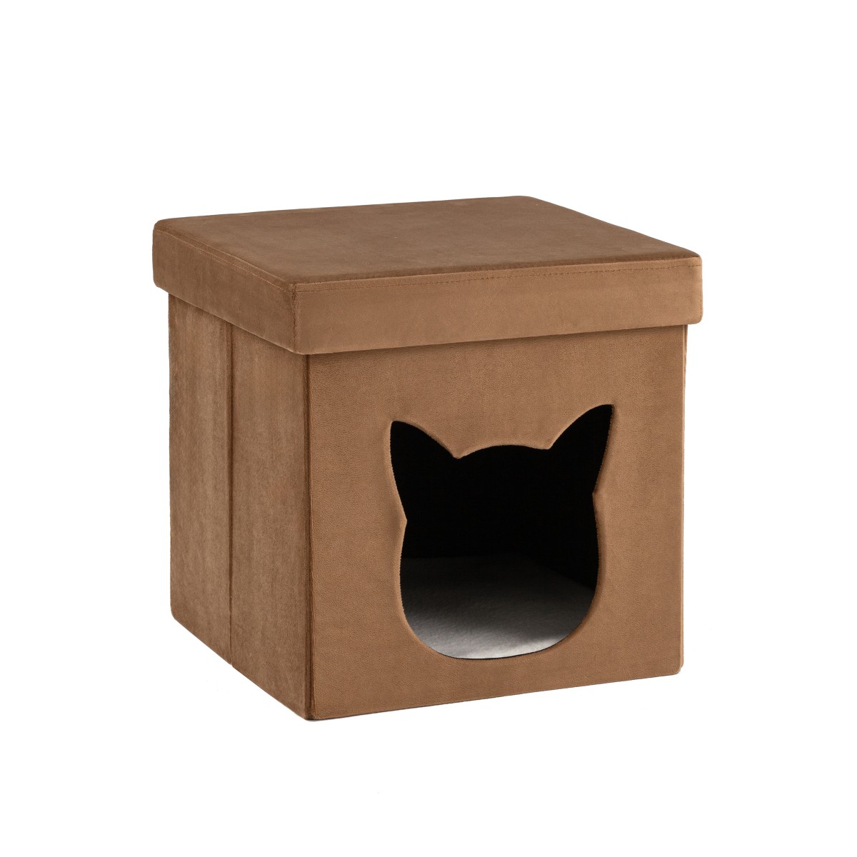 Пуф складной с ящиком Store Pet коричневый