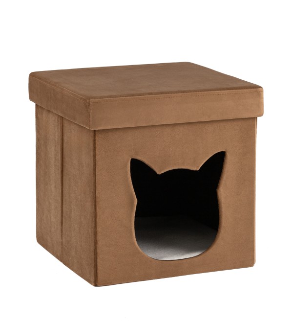 Пуф складной с ящиком Store Pet коричневый