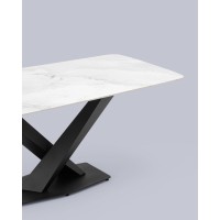 Стол обеденный Belle 180х90 белый мрамор