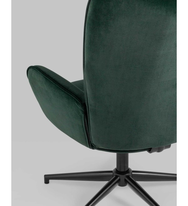 Кресло Филадельфия велюр изумрудный ножка черная