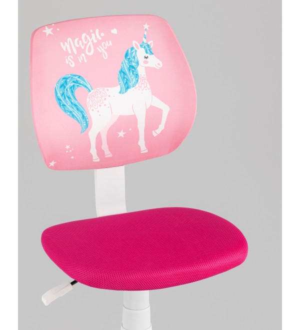 Кресло компьютерное детское ЛОЛО Unicorn, пластик белый