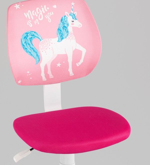 Кресло компьютерное детское ЛОЛО Unicorn, пластик белый