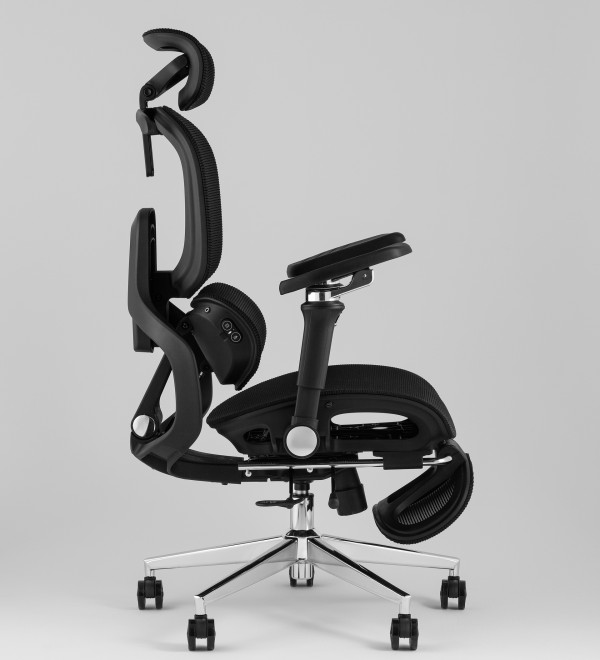 Кресло офисное TopChairs Prodigy с оттоманкой черный