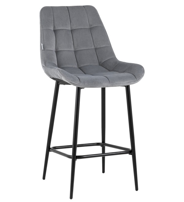 Стул полубарный Флекс велюр велютто серый